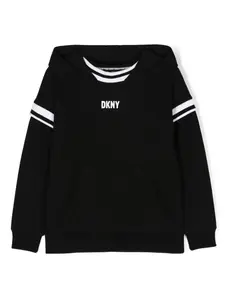 Толстовка с капюшоном и логотипом Dkny Kids, черный