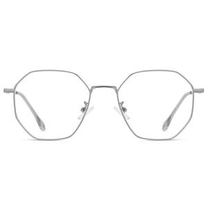 BOELEO Оправы для очков из сплава неправильной формы унисекс, Silver Frame