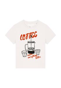 Футболка с принтом COFFEE MAKES EVERYTHING BETTER watapparel, белый