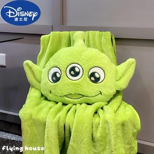 Disney Плед с подушкой-обнимашкой 170х90 см, вес 40 г, зеленый, флис