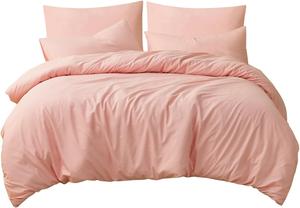 Комплект постельного белья RUIKASI, 3 предмета, 200х200/80x80, персиково-розовый