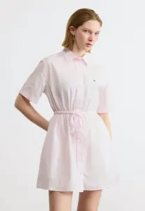 Платье-Рубашка в полоску из поплина, свободного кроя Tommy Jeans, Pearly Pink