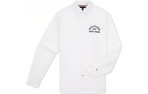 Tommy Hilfiger Мужская белая рубашка с длинным рукавом
