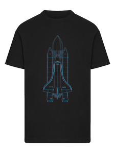 Рубашка F4NT4STIC NASA Space Shuttle Enterprise Two Tone, черный