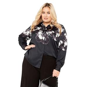 Женская футболка с принтом лилий plus size Avenue, Mono Lily