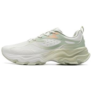 Женские противоскользящие износостойкие низкие повседневные кроссовки для бега XTEP, белый парус/кремово-зеленый