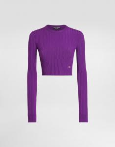 Вискозный пуловер Dolce & Gabbana, фиолетовый