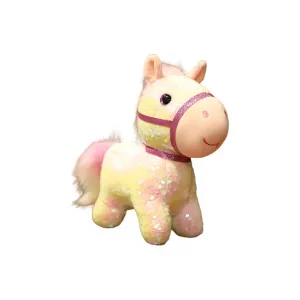 Игрушка пони из плюша с переливающимися пайетками высота 10cm/15cm/20cm/25cm Bitter purchase
