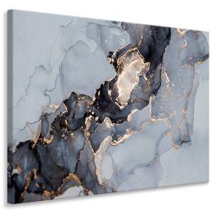 Картина на холсте Muralo MARMOR Abstraktion, 90x60x60 см цвет beige/schwarz/grau