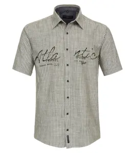 Рубашка CASAMODA с короткими рукавами "Повседневная рубашка CASAMODA с короткими рукавами в полоску ", зеленый