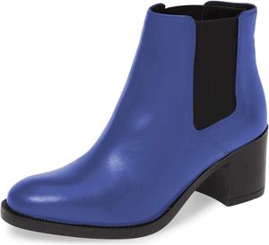 Женские классические ботинки YDN с круглым носком, средней устойчивой подошвой, в стиле Челси, эластичные, на щиколотку, Blue