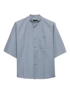 Рубашка с воротником-стойкой Prada, синий