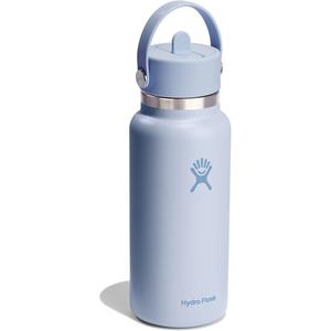 Изотермическая бутылка 32 унции Wide Flex Straw Cap с двойными стенками и вакуумной изоляцией TempShield️ Hydro Flask, Surf