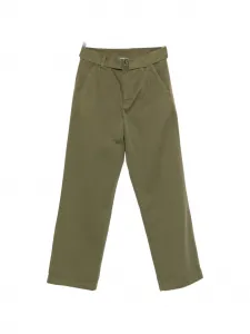 Карго-брюки с поясом на пуговицах Laneus, зеленый