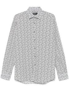 Рубашка с цветочным принтом Karl Lagerfeld, черный