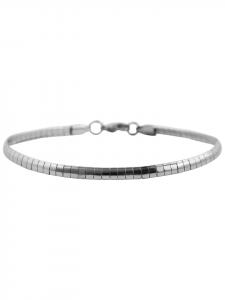 Adeliás Женский браслет из нержавеющей стали, 19 см, серебристый