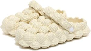 Массажные шлепанцы с пузырьками, пузырчатые слайды для женщин/мужчин, забавные пузырчатые туфли, унисекс дышащие пляжные сандалии Jswei, белый