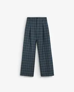 Женские широкие брюки кюлоты в клетку Scalpers, синий