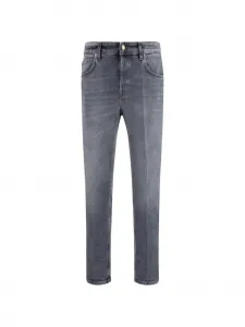 Серые джинсы прямого кроя Pt Torino, серый