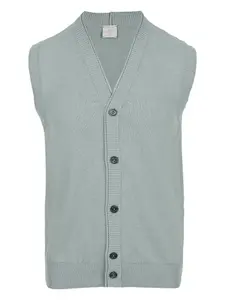 Жилет на пуговицах с V-образным вырезом Eleventy, серый