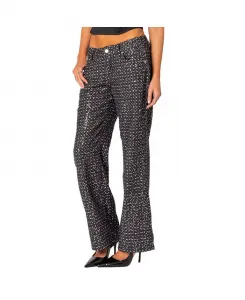 Женские джинсы Nyah свободного кроя с пайетками Edikted, черный