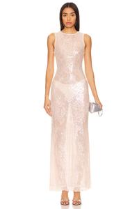 Платье макси из кружева rena Camila Coelho, цвет nude