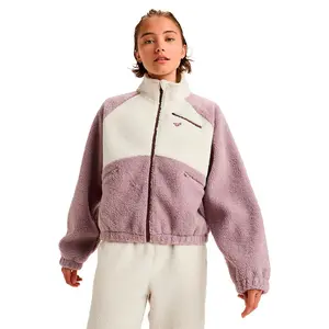 Куртка Roxy Waves Of Warmth Colorblock Fleece, фиолетовый