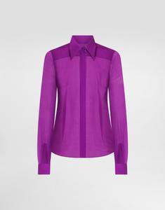 Шифоновая рубашка Dolce & Gabbana, фиолетовый