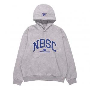Худи New Balance Logo Print Hoodie 'Grey Blue', серый