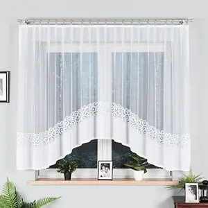 DANIELA - Готовая жаккардовая штора с подгибом по низу - 350x155 см - белая MARKIZETA HOME