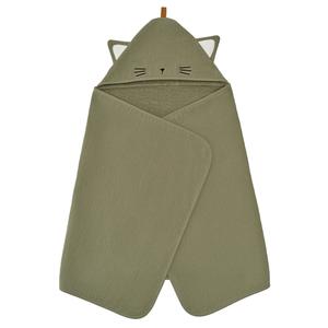 Детское полотенце Ikea Guldvävare с капюшоном, 60х125 см, зеленый