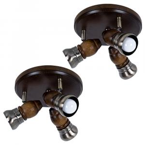 Globo Lighting Потолочный светильник, коричневый, комплект из 2 штук