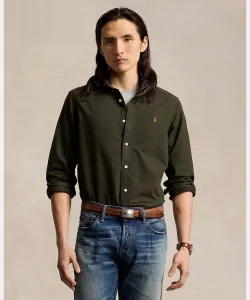 Классическая рубашка Оксфорд Polo Ralph Lauren, цвет 300 Green
