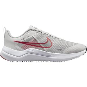 Кроссовки Nike Downshifter 12 Platinum Tint Light Crimson, белый/серый/красный