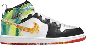 Кроссовки Air Jordan 1 Mid SE PS Drip, черный
