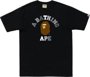 Футболка BAPE Colors College Tee 'Black', черный