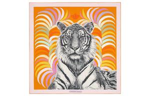 Шёлковый платок Tiger Of Kings для женщин HERMES