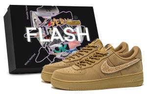 Air Force 1 MVMOM Rainbow, в коробке низкие скейтбордские туфли женские Wheat Nike, коричневый