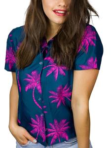 Блуза King Kameha Palmshadow, Petrol