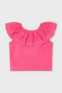 Детская хлопковая футболка Mayoral, розовый