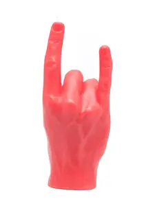 Ароматическая свеча hand gesture candle you rock, 20х9 см, Candlehand, красный