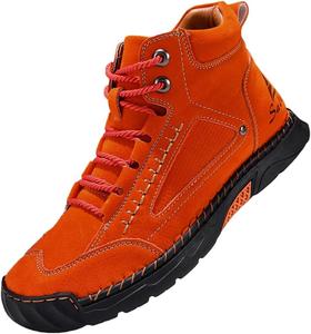Мужские повседневные походные ботинки, дышащие, противоскользящие, теплые, средней высоты, ботинки до щиколотки для пеших прогулок, путешествий, отдыха, альпинизма и бездорожья Generic, оранжевый