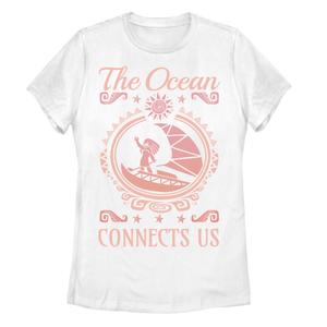 Коралловая футболка Disney Moana для юниоров "The Ocean Connects Us" Licensed Character