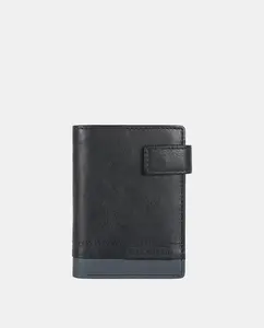 Вертикальный кошелек с отделением для монет и застежкой Caramelo, черный