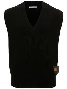 JW Anderson жилет Sim Card с V-образным вырезом, черный