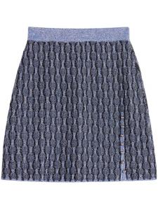 Lanvin мини-юбка с узором из интарсии, синий