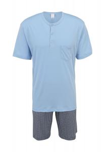 Мужская короткая пижама на пуговицах Relax Choice CALIDA, цвет Placid Blue