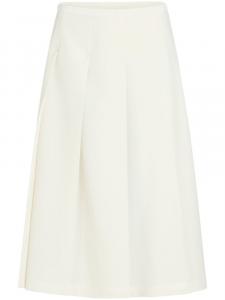 Patou твиловая юбка миди со складками, нейтральный цвет