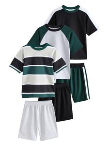 Пижама Next, цвет Greige/Light grey/Fir/Black