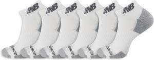 New Balance Unisex Performance Recycled Low Cut, 6 шт. в упаковке, White